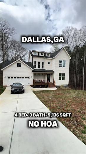 Stunning New Home for Sale in Dallas, GA - No HOA!