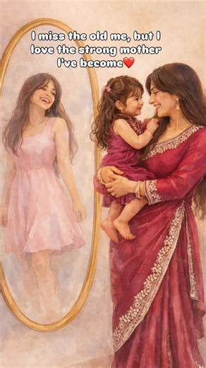 Shanayu❤️ on Instagram: "I miss the women I used to be, the dreams, the freedom, the silence, But I love the mother I am today, stronger, softer, shaped b love, I didn’t lose myself in motherhood, I just grew into someone new❤️❤️❤️ #motherhood #lovethelifeafterbeacomeamother #trending"