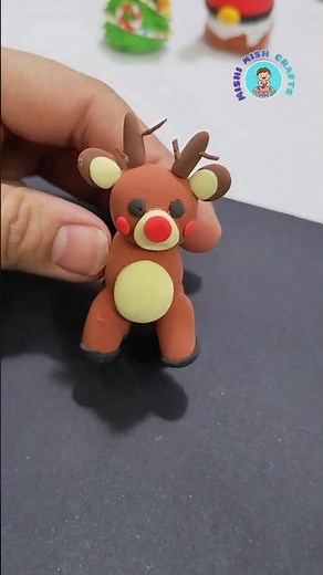 😜 Easy Clay Reindeer Tutorial | Christmas Clay Art for Beginners | DIY Holiday Craft