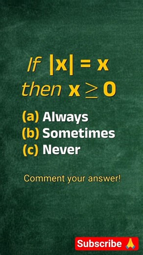 Algebra Challenge: Absolute Value Logic! #math #quiz #logic #iqtest #shorts #puzzle #fyp #viralmath