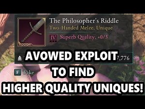 Avowed Exploit To Improve Unique Quality