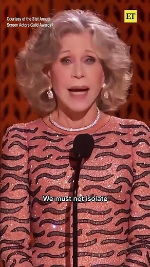 Jane Fonda spoke from her heart while accepting the Lifetime Achievement Award at the #SAGAwards.