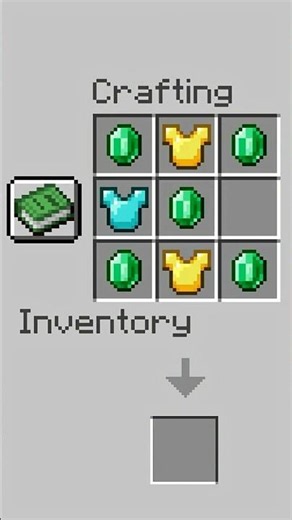 Crafting the EMERALD CHESTPLATE in Minecraft! 💚🤯#minecraft