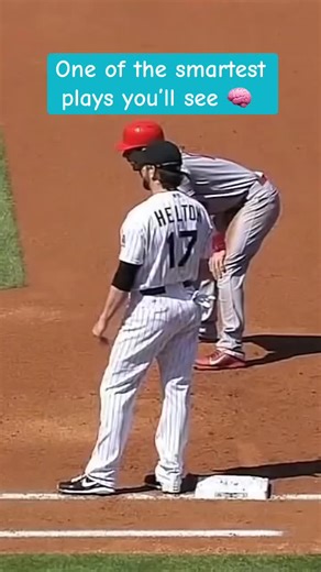 Hidden ball trick executed to perfection 🔥 #baseball #mlb #smart #trick