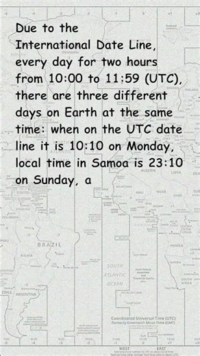 Time zone -11. Three days at once.