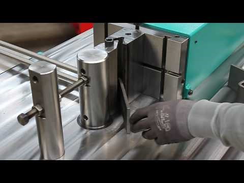 Flat steel bending with Stierli horizontal bending machine