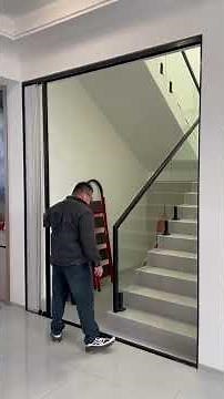 Trackless folding door installs in 10 minutes without space damage