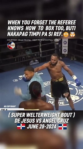 SHOCK!! BOXER PUNCHES THE REFEREE | referee vs boxer julio de jesus rodriguez vs cruz