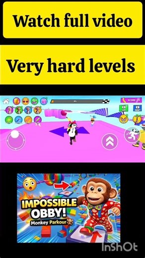 Impossible Monkey Obby Jump 😱🔥 #shorts