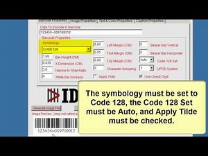 How to Encode a Tab (or Function) in a Code 128 Barcode using the Barcode Generator
