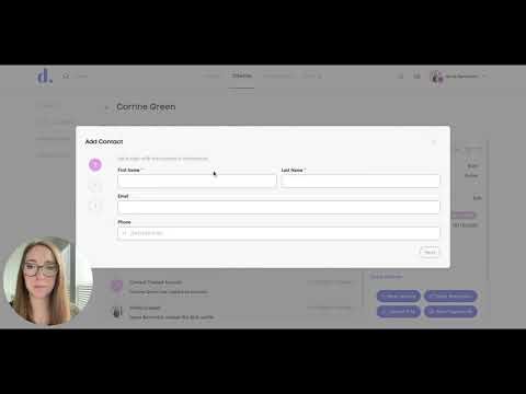 Adding a Contact to the Client Profile in Doulado