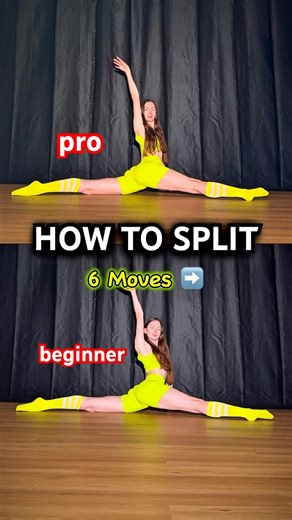 How to Get Your Splits FAST😳 6 Moves That Actually Work #flexibility #stretching #yoga