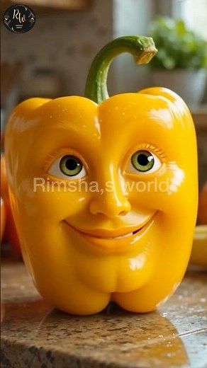 Yellow Bell Pepper with Human Face | Surreal Food Art That Feels Alive