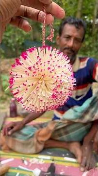 🌼 Amazing Kadam Flower Craft Made from Abandoned Shola! #kadamflower #handmade
