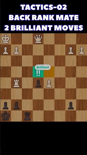 Back Rank Mate in 2 Brilliant Moves #chess #chesstactics #shorts