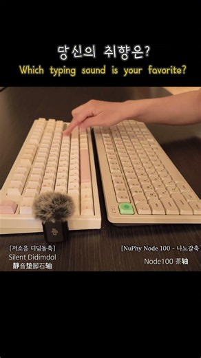 당신의 취향은? 🎧 저소음 디딤돌축 vs NuPhy 나노갈축 (asmr)