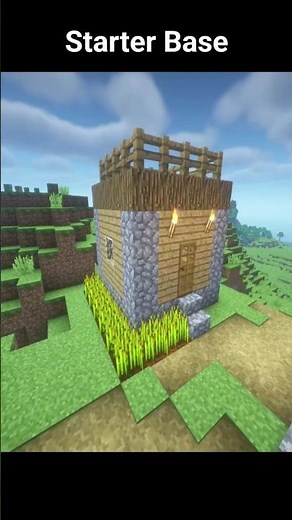 Easy Villager Starter Base🏡| Minecraft (misery.) #mctutorial #minecraftshorts #minecraftbuilding