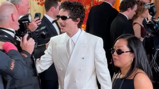 Timothée Chalamet struts the Oscars red carpet for 'Marty Supreme'