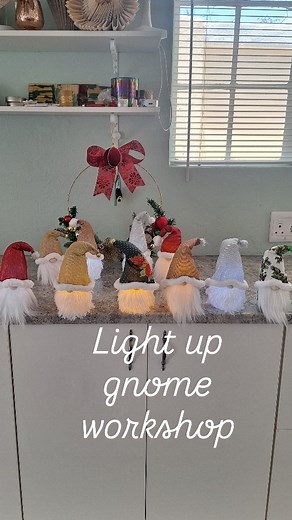 Starting the festive season with some adorable light up gnomes! Super fun to make and too cute for words! #crafty #handmade #homedecor #artsandcraftstime #christmasgnomes | Butterfly Beauty Events