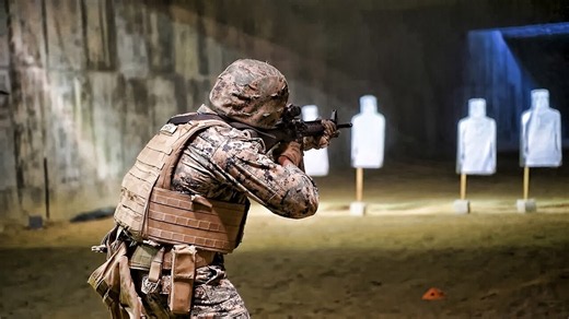 US Marines put their marksmanship skills to the test during live-fire training
