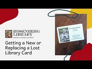 Getting a New or Replacing a Lost Library Card