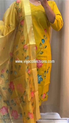 Viya collections | Kurthi Sets| on Instagram: "✨✨VC245 ✨ Original Price : 1150 Free shipping ✨ Offer price: 999 Free shipping ✨ Size: M-38 , L-40 ,XL-42 ,XX-L44 ✨ Fabric: Roman silk ✨ Bottom: Good Quality bottom ✨ Duppatta: Soft organza duppatta ✨ Lining: Top has cotton lining Attached ✨ Order: 9550931471 ✨ Model: Sidecuts ✨ Colour : yellow ✨ Note 1: must take 1 size extra better,it may shrink after wash ✨ Note 2: colour little may vary due to Camera and divice ✨ Note: wearing M size in this vid