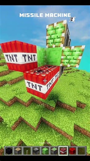 Minecraft Missile Machine ☠️🥶 #minecraft #shorts