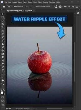 Easy Photoshop Tips: How to Create Water Ripples! #shorts