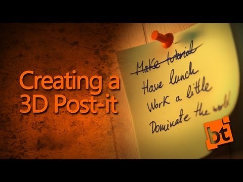 How to create a post-it in Blender