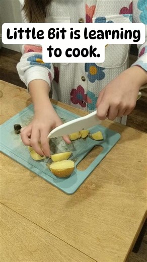 3 comments | This morning, Little Bit wanted to make her own...