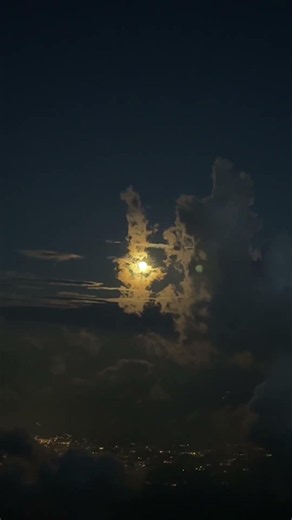 富士山8合目の満月 #自然音