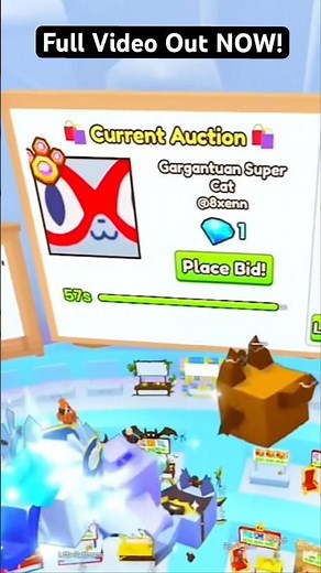 1 GEM GARGANTUAN In Auction In Pet Simulator 99! #roblox #robloxshorts #ps99 #robloxgames