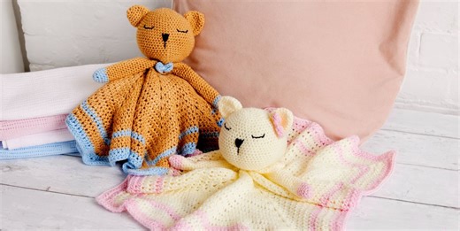 Stitch a cute crochet baby soother with our simple free pattern