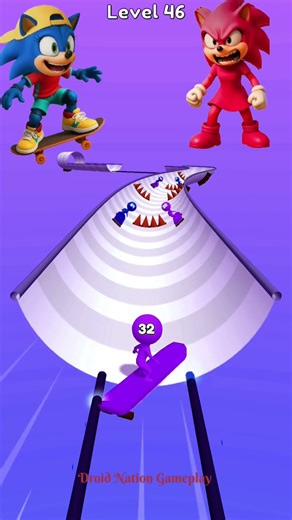 HELP! SONIC CRASHED & AMY ROSE IS LAUGHING! 😱🛹 SKATE 3D Lvl. 46 #gaming#shorts #viral#gaming