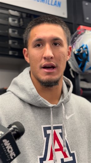 Carolina Blitz on Instagram: "The Panthers locker room was all business yesterday as they prepared for this weekend’s matchup against the Saints. I asked rookie wide receiver Tetairoa McMillan about the level-headed nature of this group given the situation."