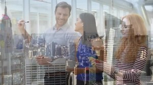 Animation Office Building Business People Talking Modern Office Business Finance