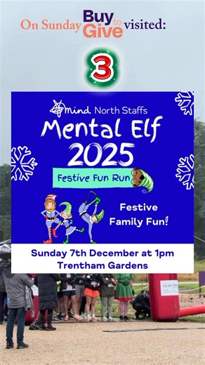 On Sunday North Staffs Mind held a Mental Elf Run at Trentham Gardens and BuytoGive came to support their good cause! Despite the weather, the turnout was inspiring! We manned the raffle stall and helped raise money for Mind💙💜 We made a special Elf-care Hamper for the raffle winners with some products from our website🥰 But the Giant Toblerone definitely stole the show and grabbed everyone’s attention🤭🍫 Well done to all the participants and thank you North Staffs Mind for having us💜💙💜•••#