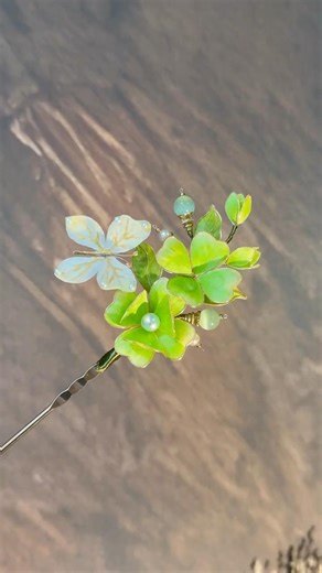 Handmade Silk Flower Hairpin 🍀 Lucky Clover Meaning & Craft#handmade #silkflower #hairpin #clover