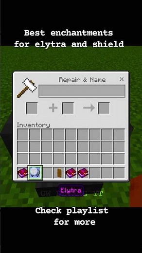 Best Elytra & Shield Enchantments in Minecraft! 🛡️✨ #shorts
