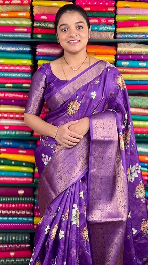 20K views · 169 reactions | Silk Kota Floral Print Kanchi Border...