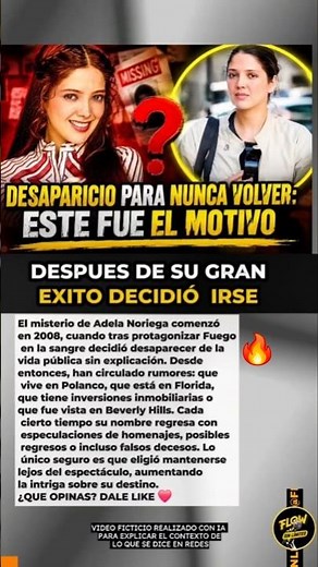 El misterio de Adela Noriega: ¿Dónde está desde 2008?