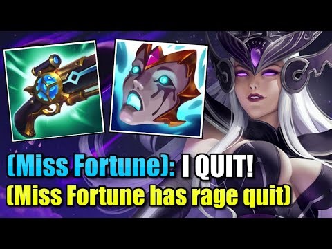 My ADC ragequit.... so I carried them 4v5 with Syndra Support ;)