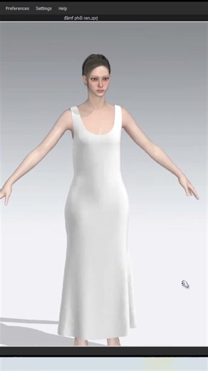 Đầm đuôi cá vẽ bằng Clo 3D