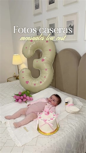 Fotos a tu bebé mes a mes🐣 fáciles para hacer de forma casera con tu móvil #cumplemes #mamaprimeriza #posesparafoto #fotoscaseras #iphonetips
