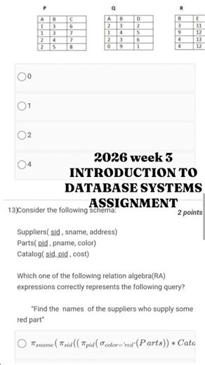 2026 week3 Introduction to database systems assignment