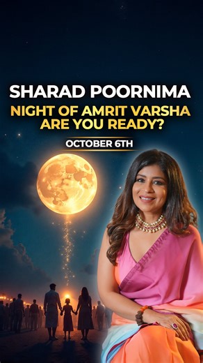 9.7K views · 259 reactions | SHARAD POORNIMA NIGHT OF AMRIT VARSHA ARE YOU READY? OCTOBER 6TH Know the significance of Sharad Poornima which is the night of Amrit Varsha and things that you should do during this time. | Rashi Gaur - Astrology, Vastu, Feng Shui, Numerology Consultant | Facebook