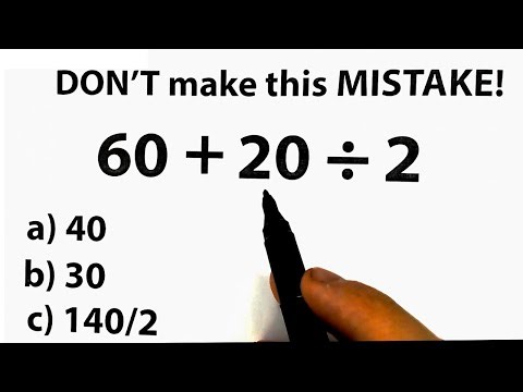 60 + 20 ÷ 2 = ❓