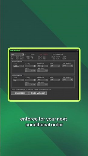 Conditional orders let you trade based on specific market criteria.