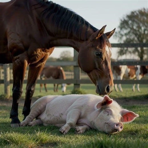These horse interactions are so #cute#aivideo #horse #cute #farm