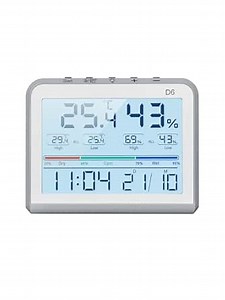 Digital Thermo-Hygrometer, memorize MAX and MIN Values of Temperature and Humidity, Show The time and Date.